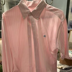 EUC brooks brothers pink and white striped L